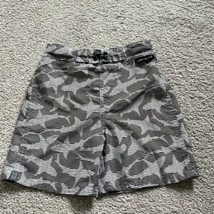 Swim trunks (boys) Body Glove size 7, black/grey sharks